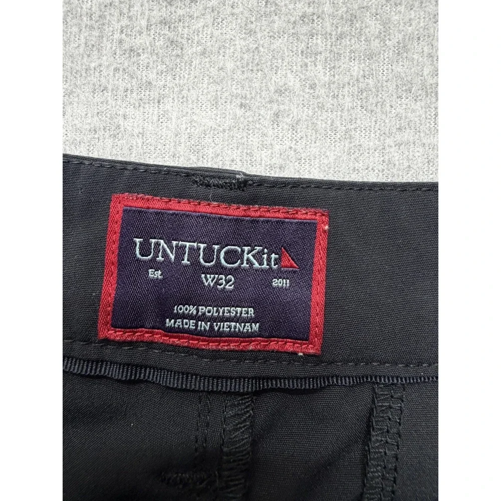UNTUCKit Chancellor Shorts Mens 32 Black‎ Chino 9 Inseam Casual Summer
